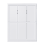 Queen Murphy Bed, 65-inch Foldable Wall Bed with Metal Frame and Solid Wood Slats, White Finish, Space-Saving Design for Bedrooms and Guest Rooms