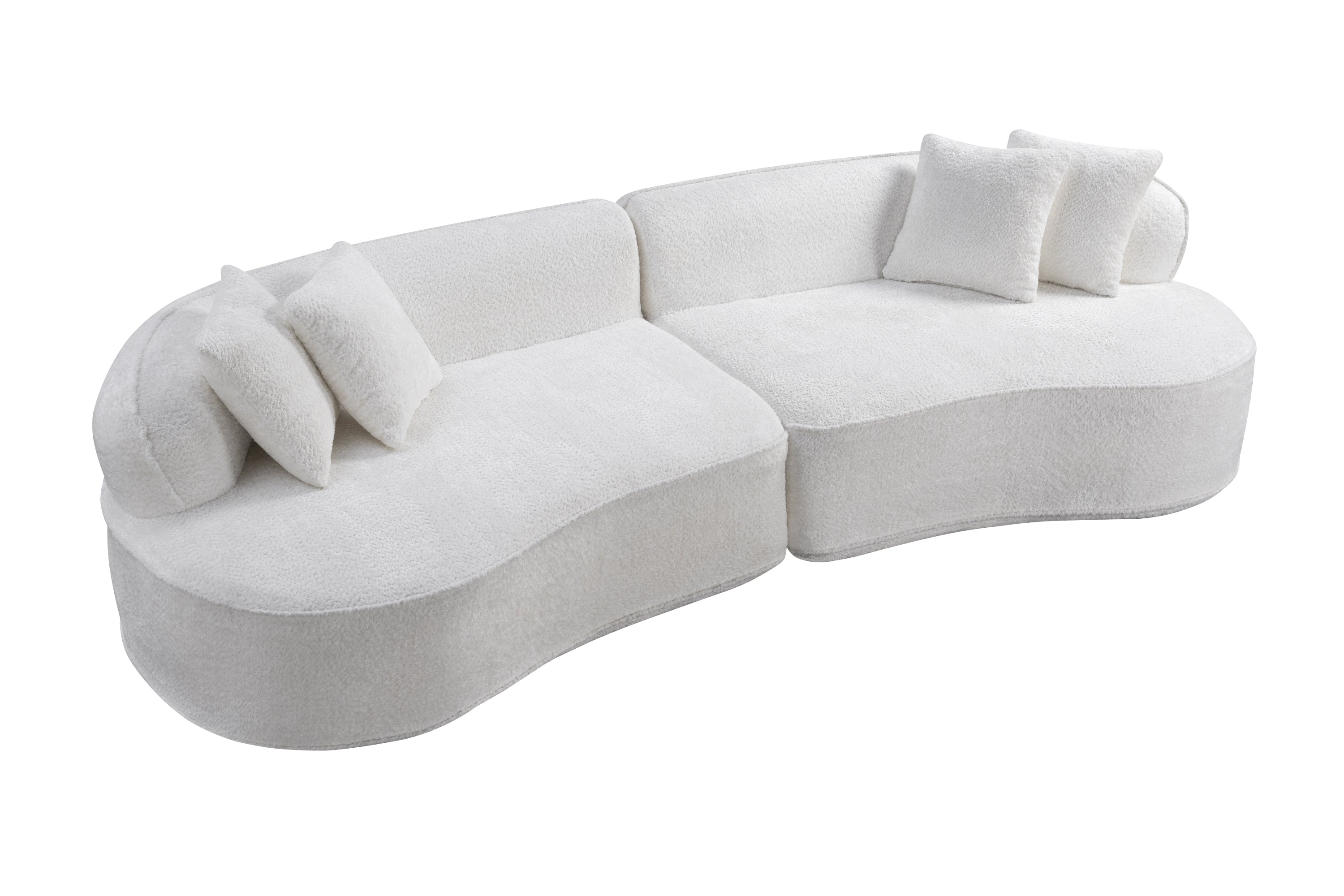 Modern Curved L-Shape Luxury Sectional Oversized Sofa: Minimalist Design, Comfy Sleeper Couch for Living Room, Apartment & Reception Spaces,No Assembly Required Secondary image