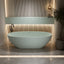 71'' Freestanding Bathtub Resin Stone Soaking Bathtub Solid Surface Modern Tubs with Overflow and Pop-up Drain