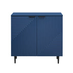 Side Cabinet with Adjustable Shelves and Geometric Door Panels