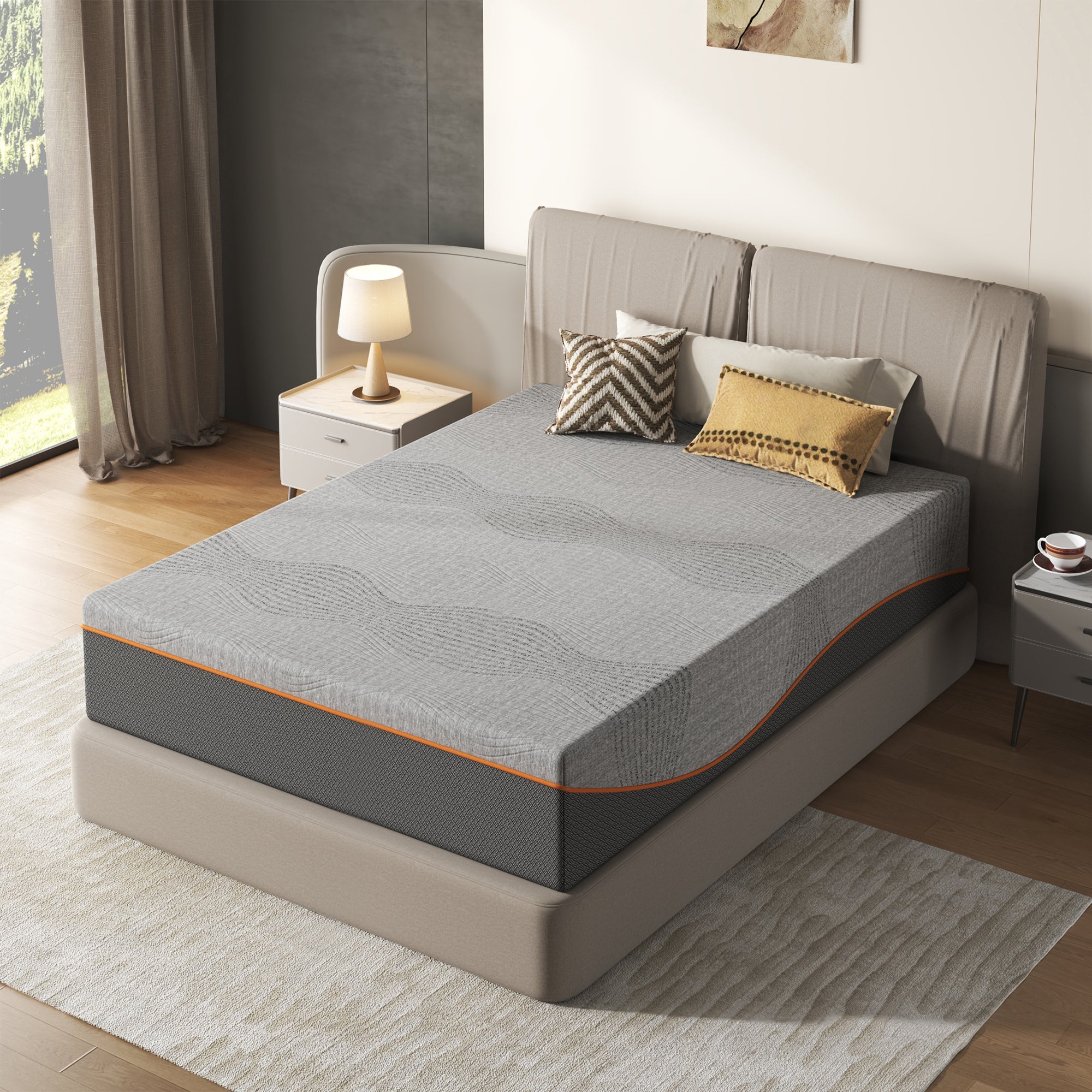 Full Size Mattress,10 Inch Memory Foam Mattress, Fiberglass Free, Medium Feel, Breathable Cooling Layers, Certified Safe Materials Main image