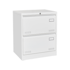White Metal Lateral File Cabinet with Lock, 3 Drawers for Office/Home, Anti-Tip Design
