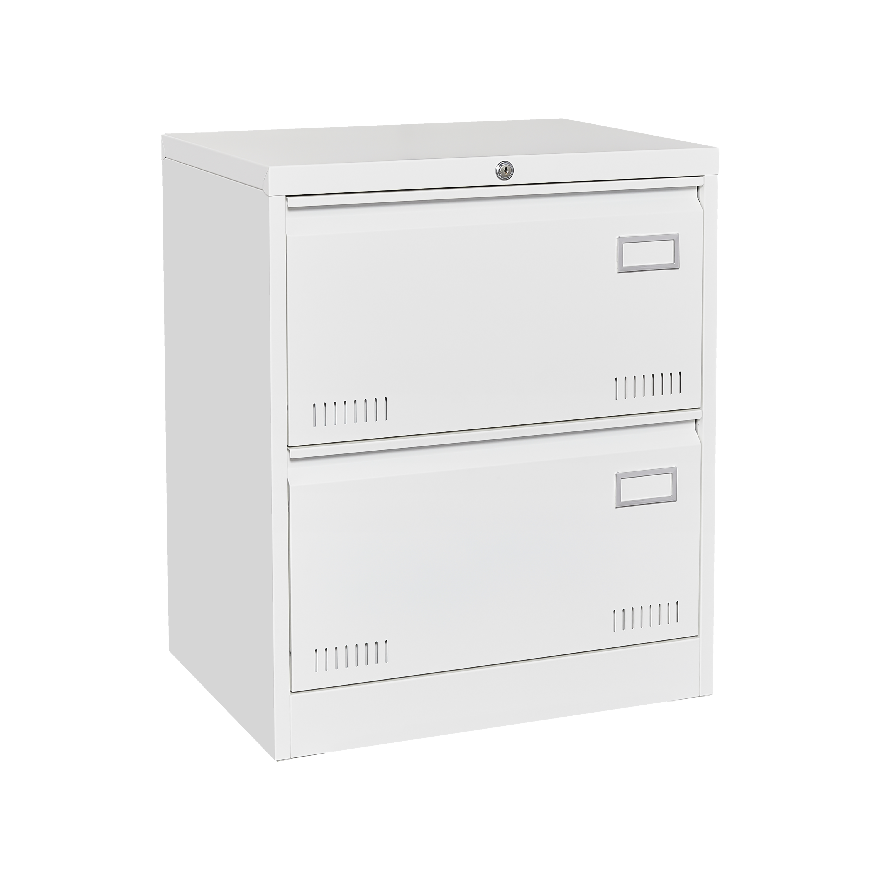 White Metal Lateral File Cabinet with Lock, 3 Drawers for Office/Home, Anti-Tip Design