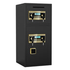 Black Double Door Digital Keypad Safe Cabinet, 13.78"L × 13.78"W × 27.56"H