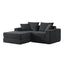 Modular Sectional Loveaeat Cloud Sofa, Boneless Couch with Non Slip Base, Cozy Sleeper Sofa for Customizable Living Spaces, Modern Modular Couch with L-Shape Chaise, Deep Seat & No Assembly