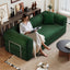 78.8' Compression Sofa,Convertible Floor Sofa Bed-with Pillow Back Support Armrest,Comfy Futon Couch Sleeper Bed,Loveseats Boneless Modular Sectional Sofa,Corduroy fabric,for Living Room,Bedroom,Green