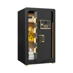 Black Digital Keypad Safe Cabinet, 17.32"L × 20.47"W × 30.71"H
